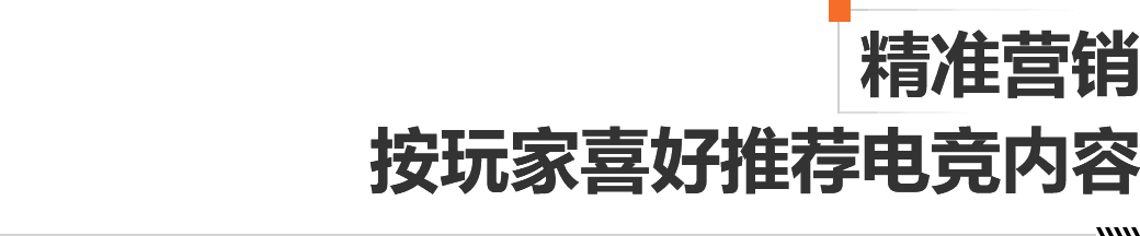 精准营销,按玩家喜好推荐电竞内容
